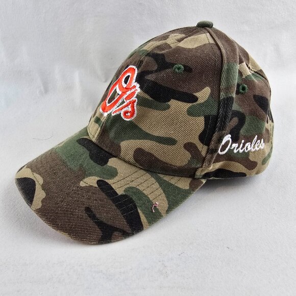 Baltimore Orioles Camo Hat Green Orange Logo Adjustable Baseball Cap MLB Casual - Picture 4 of 7
